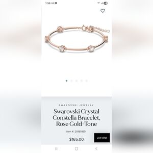 Swarovski Rose Gold Bracelet with Clear Crystals